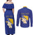 Personalized Bosnia and Herzegovina Independence Day Couples Matching Off Shoulder Maxi Dress and Long Sleeve Button Shirt Golden Eagle With Lilium Bosniacum