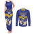 Personalized Bosnia and Herzegovina Independence Day Couples Matching Tank Maxi Dress and Long Sleeve Button Shirt Golden Eagle With Lilium Bosniacum