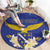 Personalized Bosnia and Herzegovina Independence Day Round Carpet Golden Eagle With Lilium Bosniacum - Wonder Print Shop