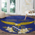 Personalized Bosnia and Herzegovina Independence Day Round Carpet Golden Eagle With Lilium Bosniacum - Wonder Print Shop