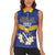 Personalized Bosnia and Herzegovina Independence Day Women Sleeveless Polo Shirt Golden Eagle With Lilium Bosniacum - Wonder Print Shop