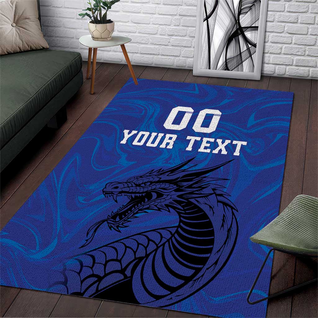 Custom Bosnia and Herzegovina Football Area Rug The Dragons Go Champions