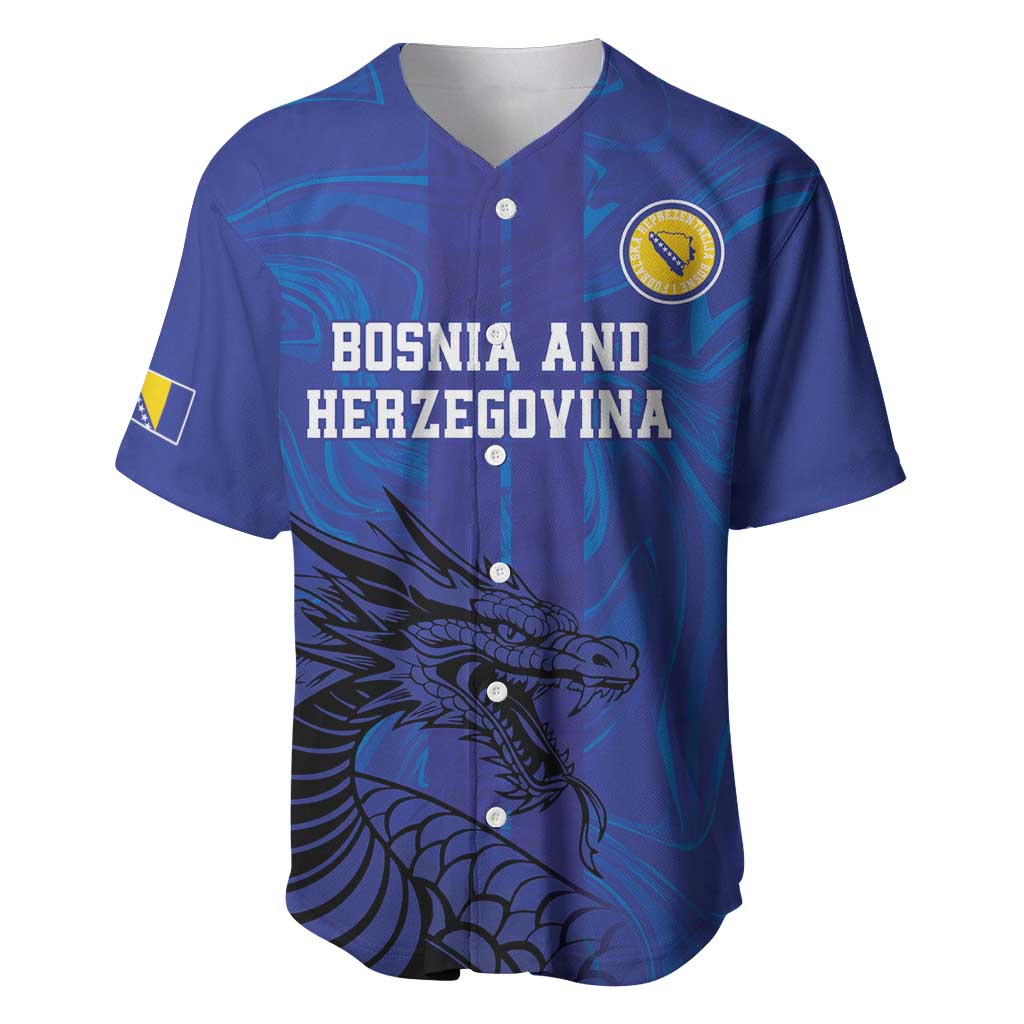 Custom Bosnia and Herzegovina Football Baseball Jersey The Dragons Go Champions