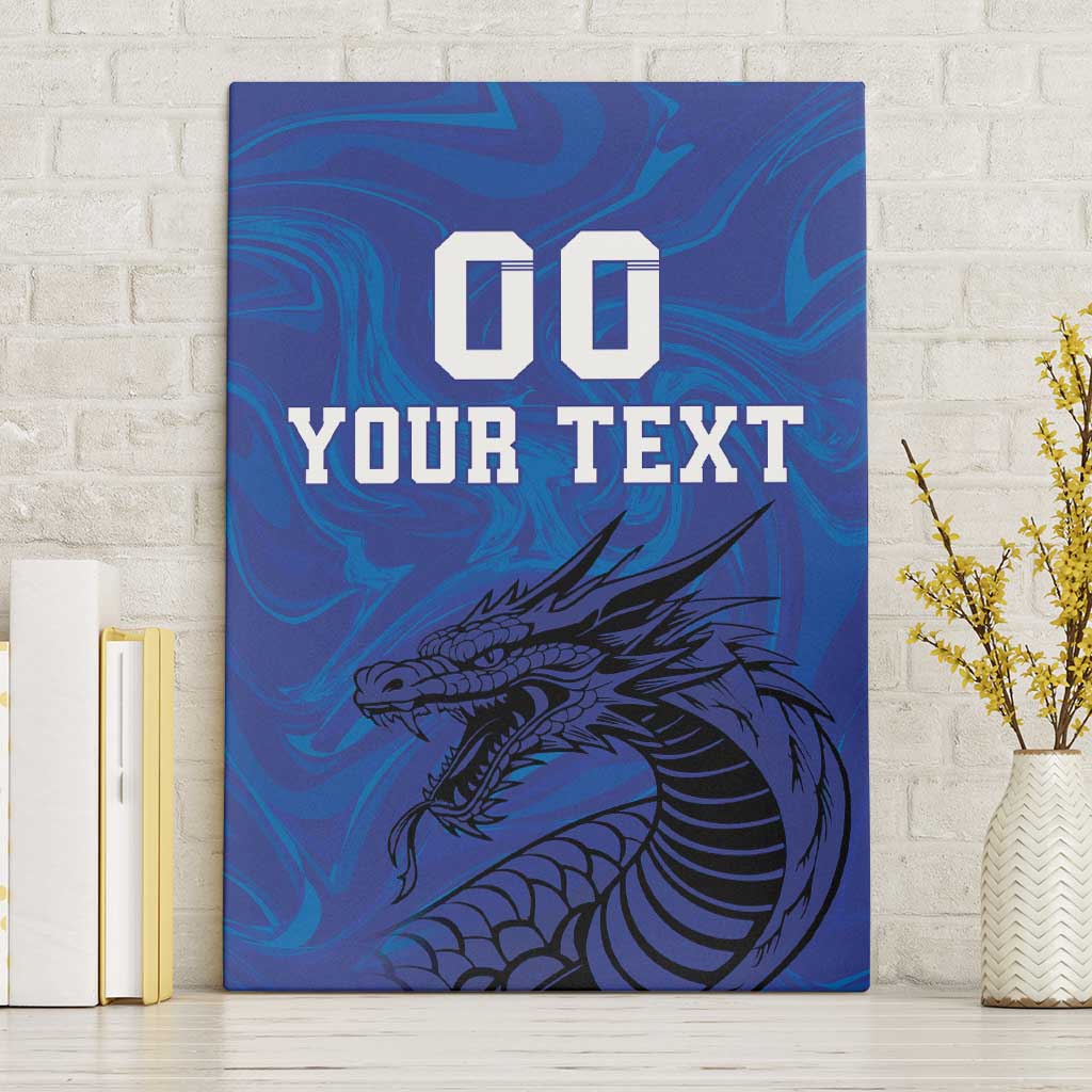 Custom Bosnia and Herzegovina Football Canvas Wall Art The Dragons Go Champions