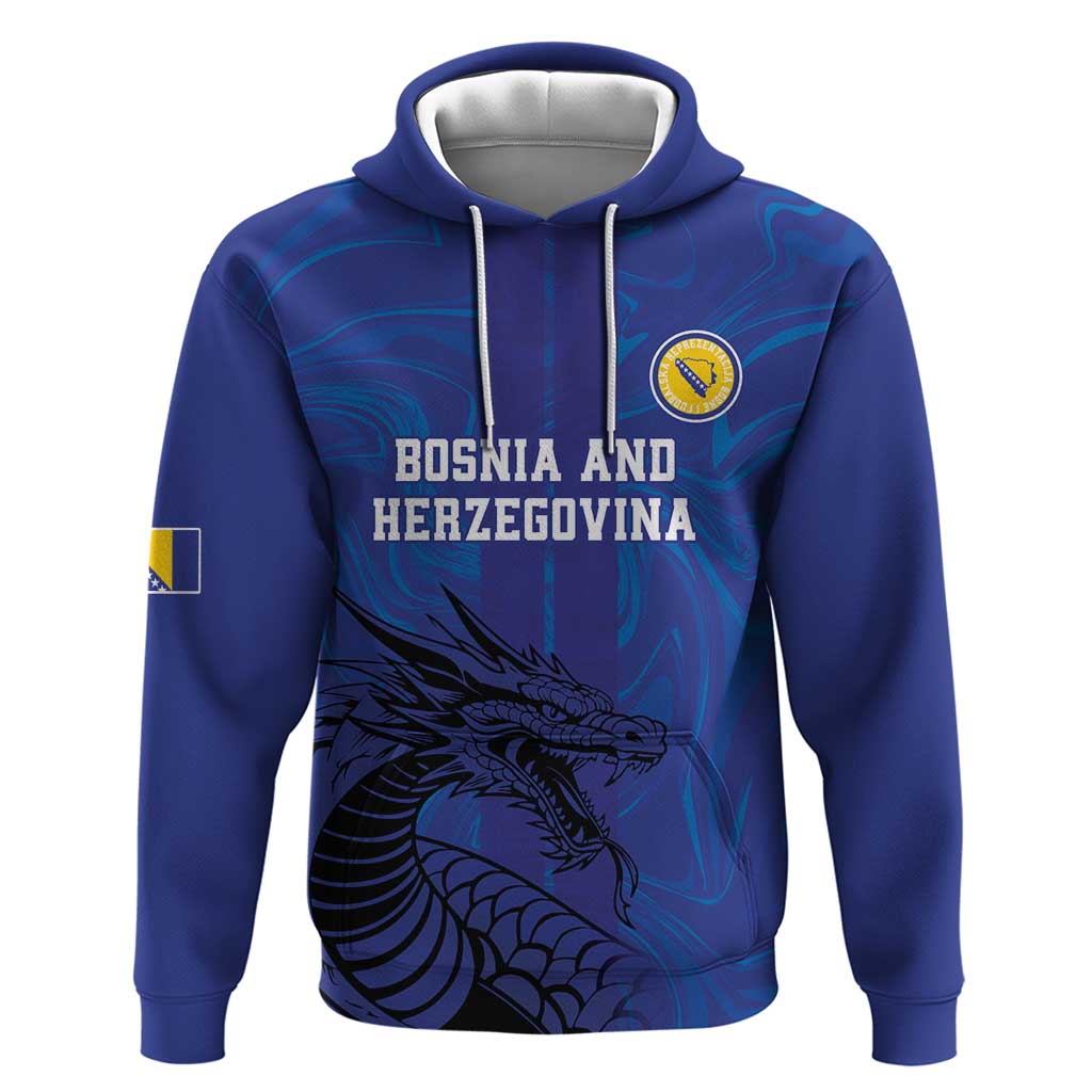 Custom Bosnia and Herzegovina Football Hoodie The Dragons Go Champions