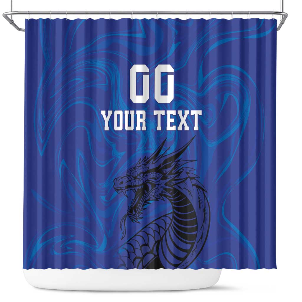 Custom Bosnia and Herzegovina Football Shower Curtain The Dragons Go Champions - Wonder Print Shop