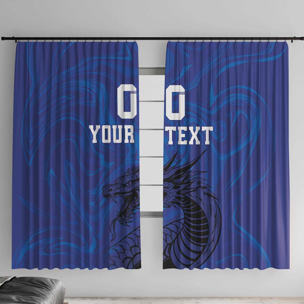 Custom Bosnia and Herzegovina Football Window Curtain The Dragons Go Champions - Wonder Print Shop