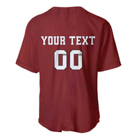 Red rugby jersey back with YOUR TEXT 00 numbers