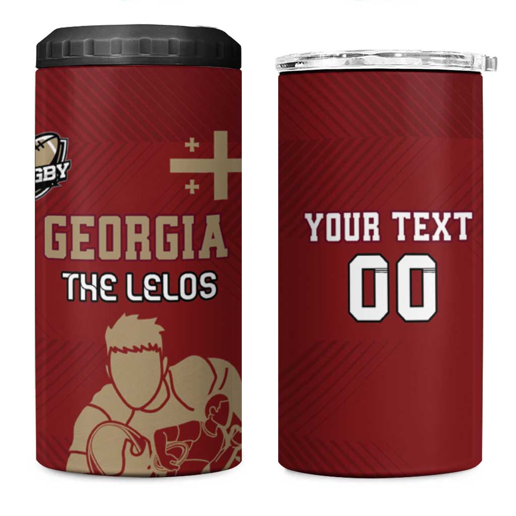 Custom Georgia Rugby 4 in 1 Can Cooler Tumbler The Lelos Go Champions