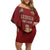 Custom Georgia Rugby Family Matching Off Shoulder Short Dress and Hawaiian Shirt The Lelos Go Champions