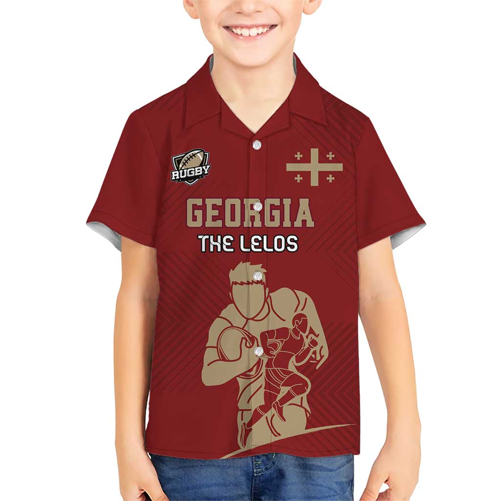 Custom Georgia Rugby Kid Hawaiian Shirt The Lelos Go Champions