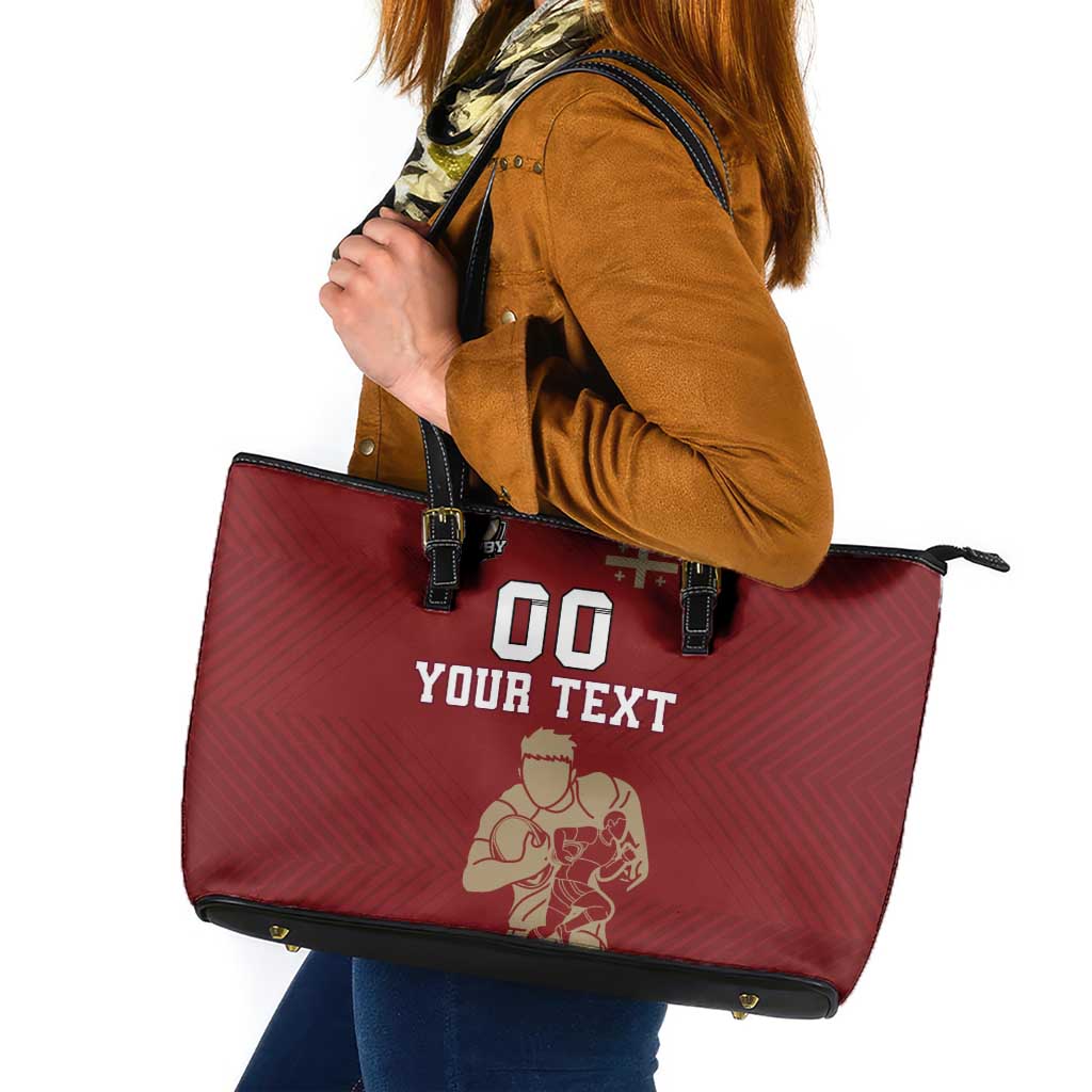 Custom Georgia Rugby Leather Tote Bag The Lelos Go Champions