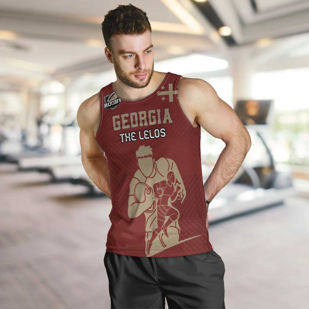 Custom Georgia Rugby Men Tank Top The Lelos Go Champions - Wonder Print Shop