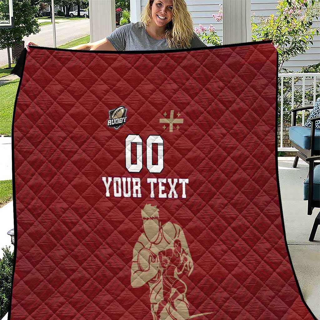 Custom Georgia Rugby Quilt The Lelos Go Champions - Wonder Print Shop