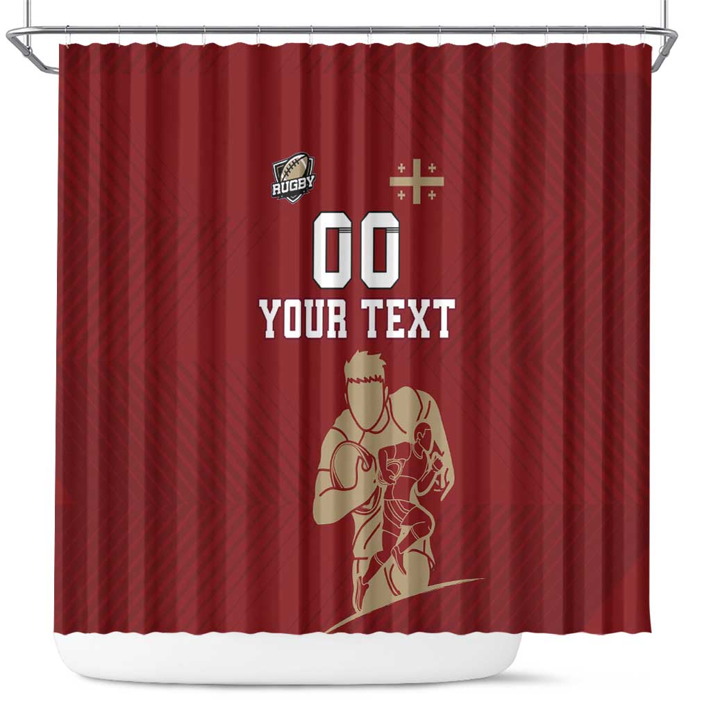 Custom Georgia Rugby Shower Curtain The Lelos Go Champions - Wonder Print Shop