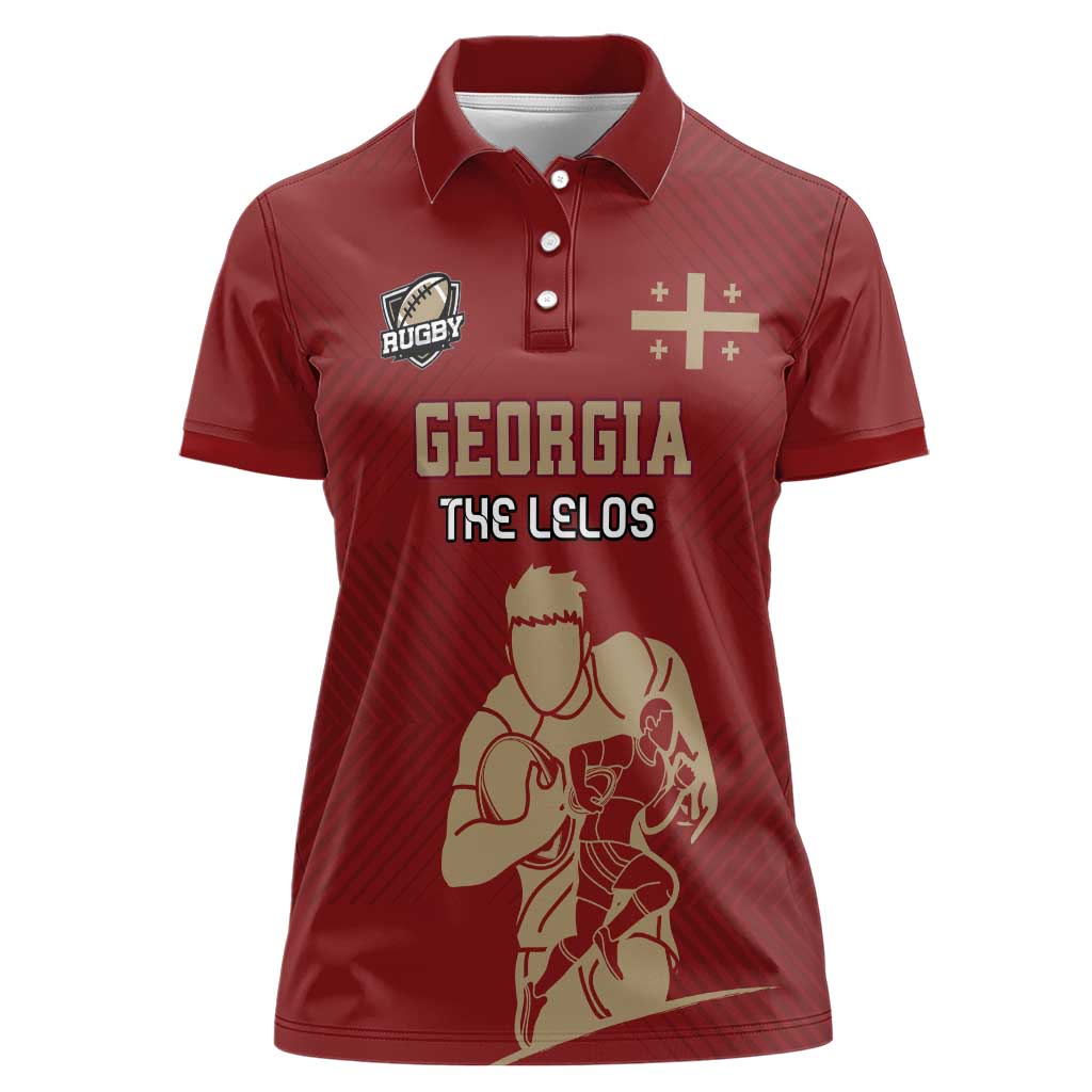 Custom Georgia Rugby Women Polo Shirt The Lelos Go Champions