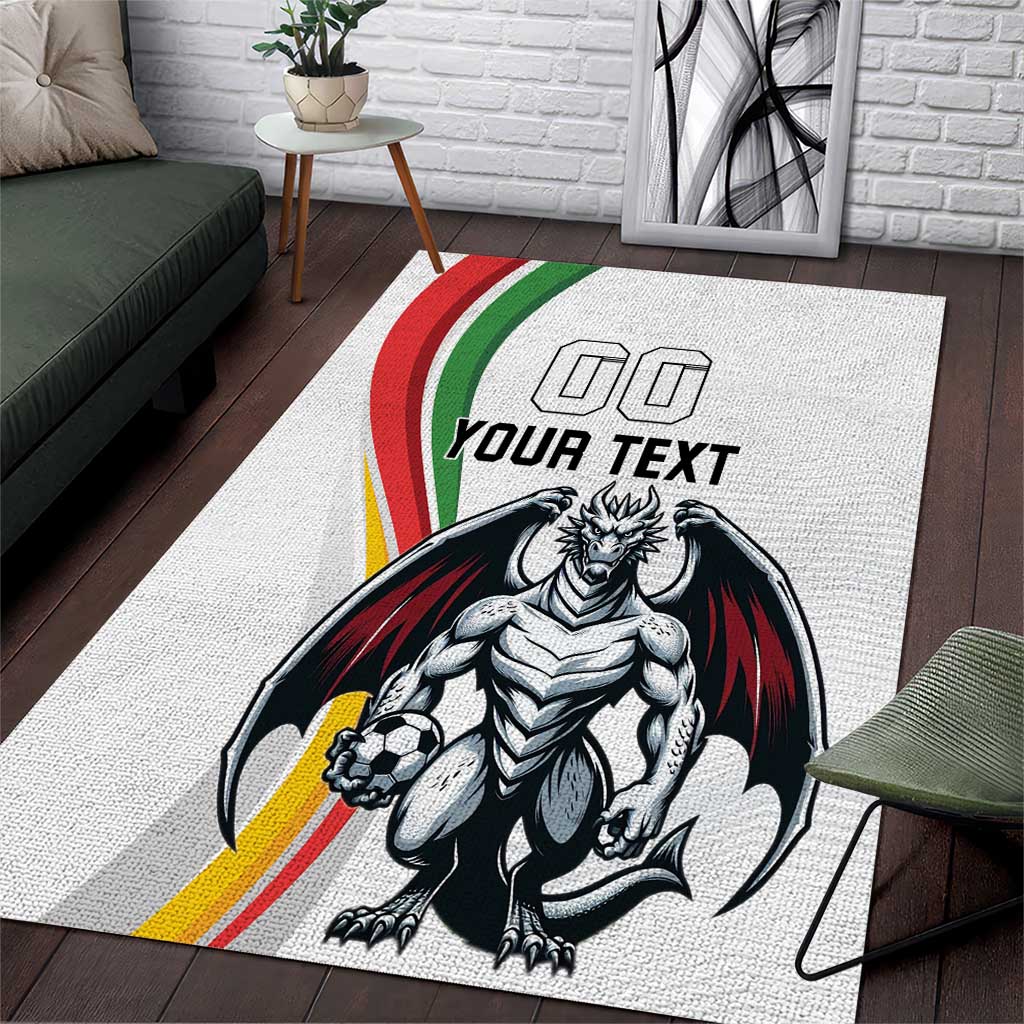 Custom Portugal Football Area Rug A Selecao das Quinas Dragon Mascot