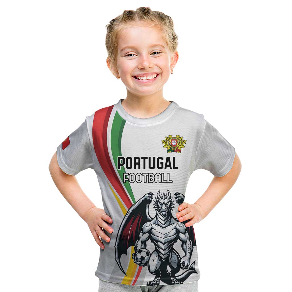 Custom Portugal Football Kid T Shirt A Selecao das Quinas Dragon Mascot