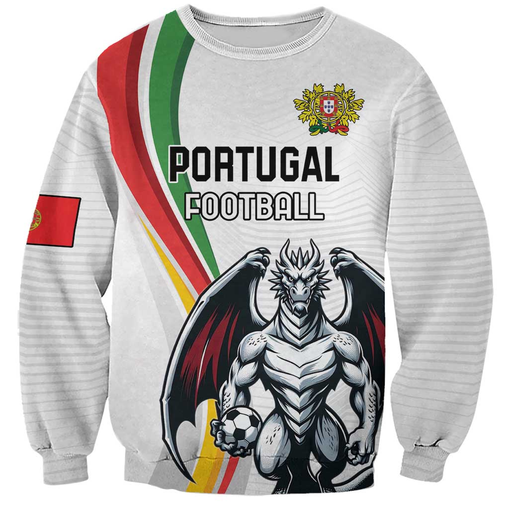 Custom Portugal Football Sweatshirt A Selecao das Quinas Dragon Mascot