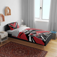 Custom Canada Hockey Bedding Set Black Bear Playing Ice Hockey