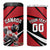 Custom Canada Hockey 4 in 1 Can Cooler Tumbler Black Bear Playing Ice Hockey