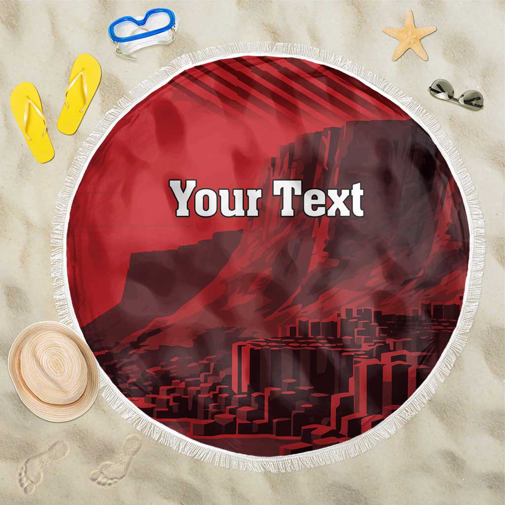 Personalized Northern Ireland Beach Blanket Giant’s Causeway Retro Style