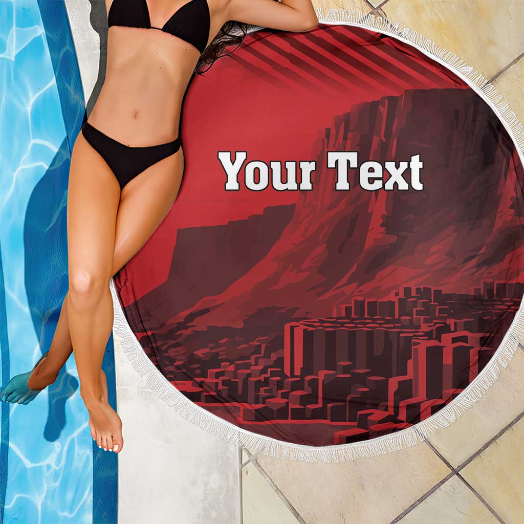 Personalized Northern Ireland Beach Blanket Giant’s Causeway Retro Style