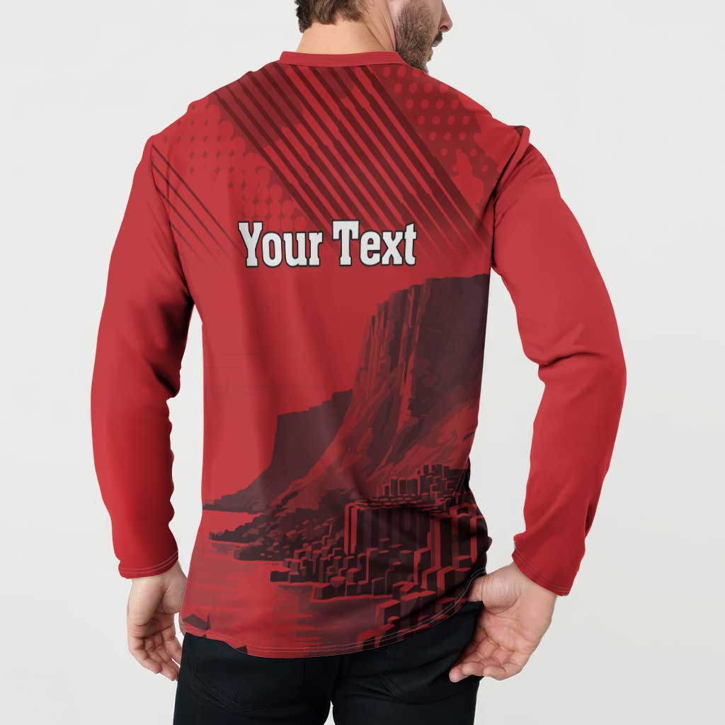 Personalized Northern Ireland Button Sweatshirt Giant’s Causeway Retro Style