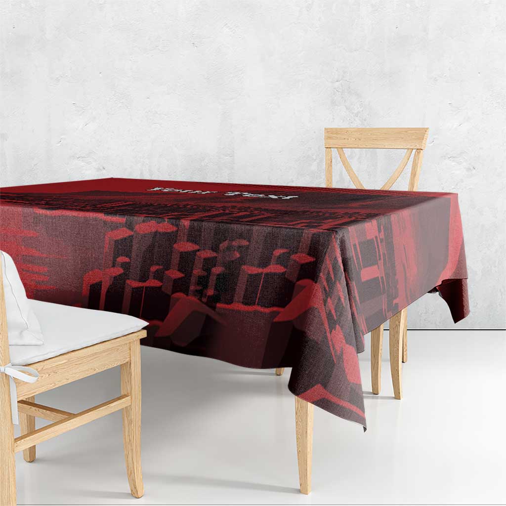 Personalized Northern Ireland Tablecloth Giant’s Causeway Retro Style