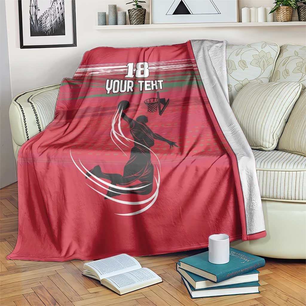 Hungary Basketball Custom Blanket Come On Magyars Grunge Style - Wonder Print Shop