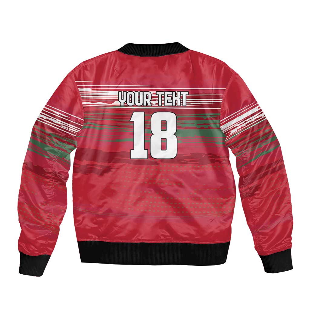 Hungary Basketball Custom Bomber Jacket Come On Magyars Grunge Style - Wonder Print Shop