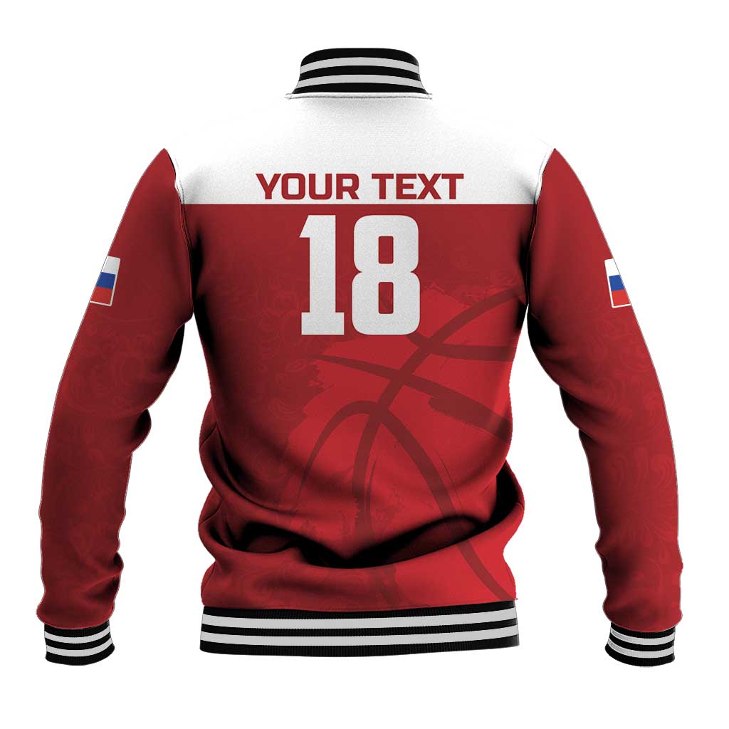 Russia Basketball Custom Baseball Jacket Go Champion - Wonder Print Shop