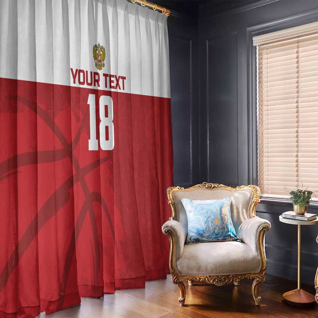 Russia Basketball Custom Window Curtain Go Champion - Wonder Print Shop