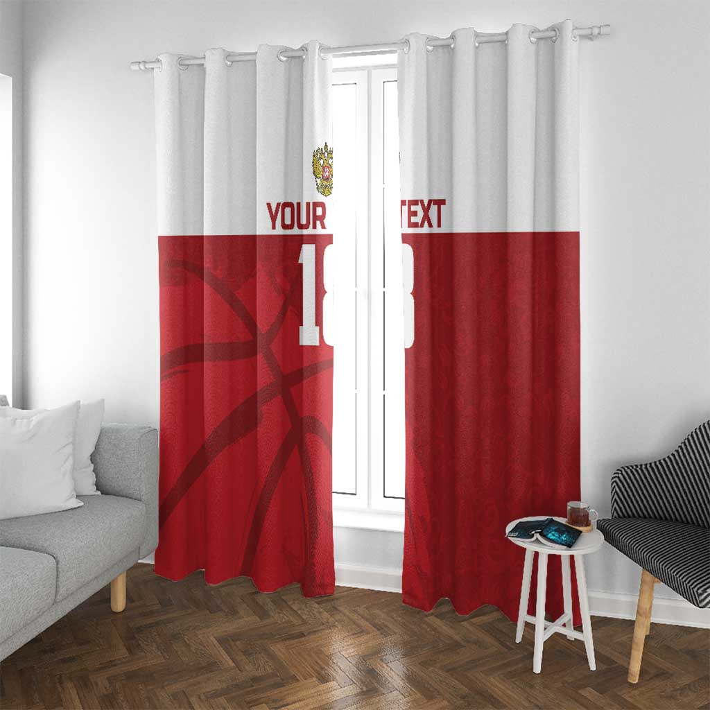 Russia Basketball Custom Window Curtain Go Champion - Wonder Print Shop