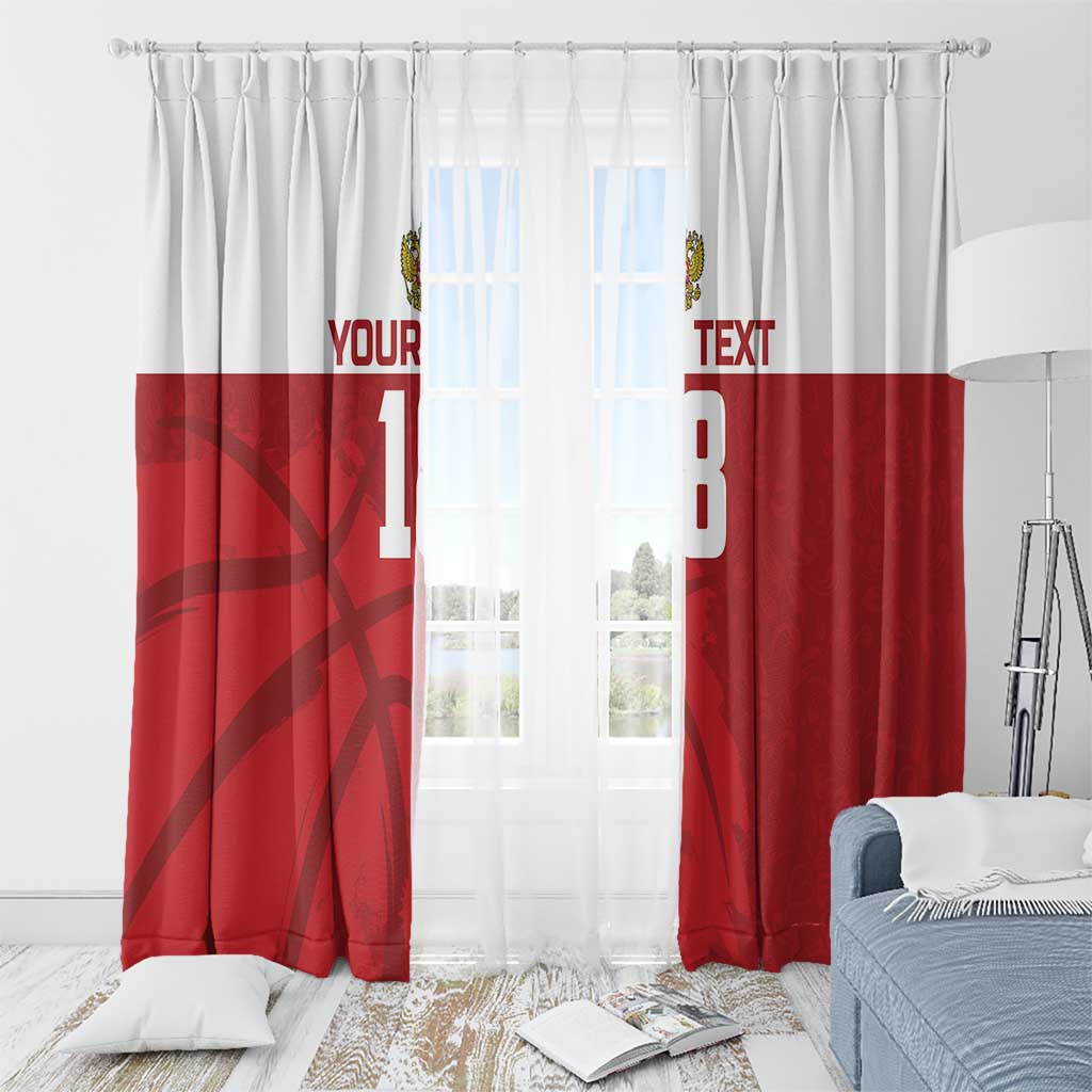 Russia Basketball Custom Window Curtain Go Champion - Wonder Print Shop