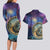 Czech Republic Astronomical Clock Couples Matching Long Sleeve Bodycon Dress and Hawaiian Shirt Zodiac Signs In Space - Wonder Print Shop