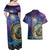 Czech Republic Astronomical Clock Couples Matching Off Shoulder Maxi Dress and Hawaiian Shirt Zodiac Signs In Space - Wonder Print Shop