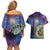 Czech Republic Astronomical Clock Couples Matching Off Shoulder Short Dress and Hawaiian Shirt Zodiac Signs In Space - Wonder Print Shop