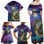 Czech Republic Astronomical Clock Family Matching Off Shoulder Maxi Dress and Hawaiian Shirt Zodiac Signs In Space - Wonder Print Shop