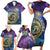 Czech Republic Astronomical Clock Family Matching Short Sleeve Bodycon Dress and Hawaiian Shirt Zodiac Signs In Space - Wonder Print Shop