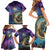 Czech Republic Astronomical Clock Family Matching Short Sleeve Bodycon Dress and Hawaiian Shirt Zodiac Signs In Space - Wonder Print Shop