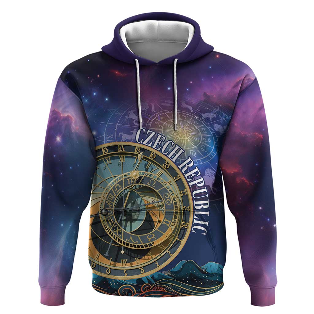 Czech Republic Astronomical Clock Hoodie Zodiac Signs In Space - Wonder Print Shop