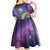 Czech Republic Astronomical Clock Kid Short Sleeve Dress Zodiac Signs In Space - Wonder Print Shop