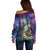 Czech Republic Astronomical Clock Off Shoulder Sweater Zodiac Signs In Space