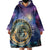 Czech Republic Astronomical Clock Wearable Blanket Hoodie Zodiac Signs In Space