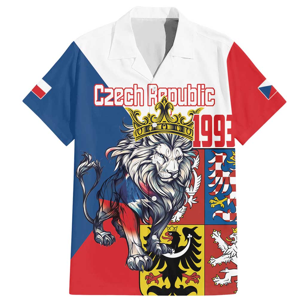 Personalized Czech Republic Restoration Day Hawaiian Shirt Double-Tailed Lion Truth Prevails - Wonder Print Shop