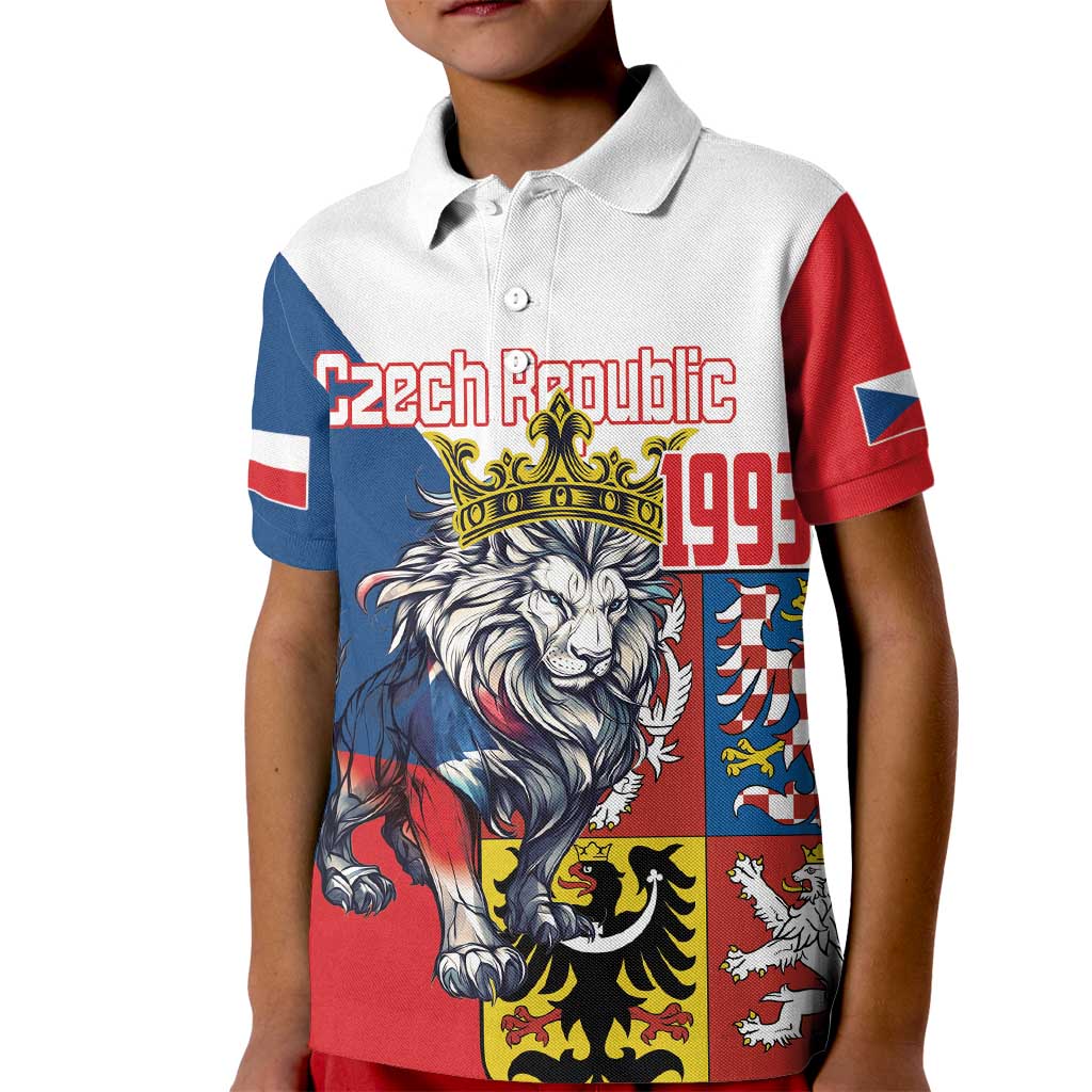 Personalized Czech Republic Restoration Day Kid Polo Shirt Double-Tailed Lion Truth Prevails - Wonder Print Shop