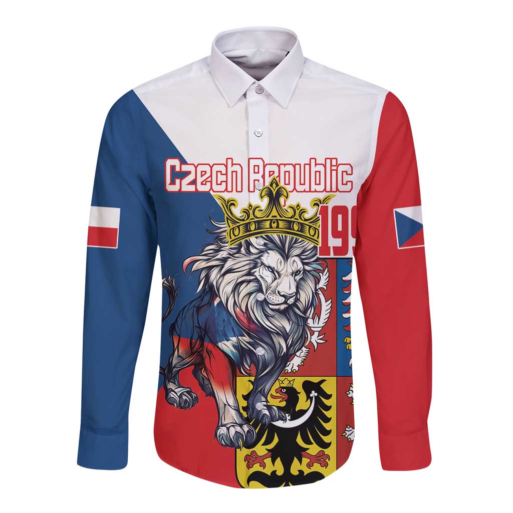 Personalized Czech Republic Restoration Day Long Sleeve Button Shirt Double-Tailed Lion Truth Prevails - Wonder Print Shop