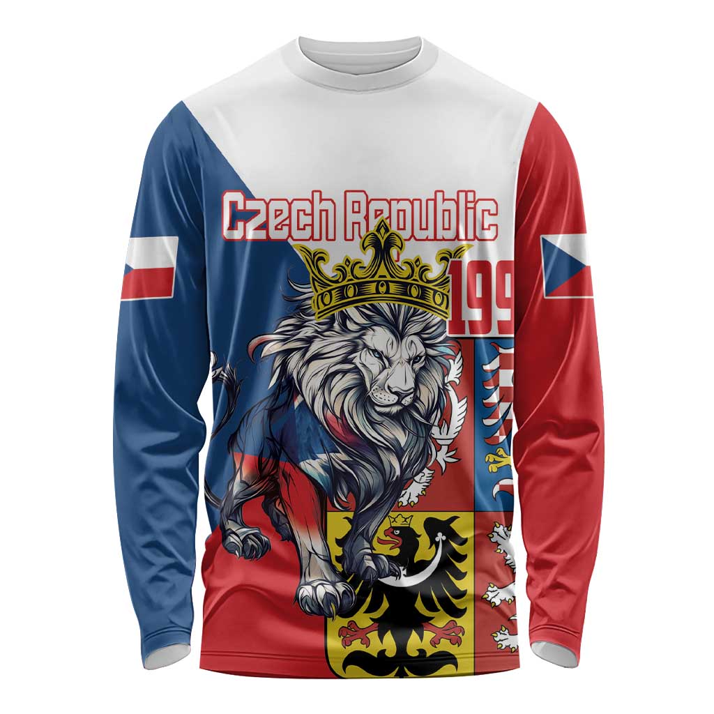 Personalized Czech Republic Restoration Day Long Sleeve Shirt Double-Tailed Lion Truth Prevails - Wonder Print Shop