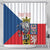 Personalized Czech Republic Restoration Day Shower Curtain Double-Tailed Lion Truth Prevails